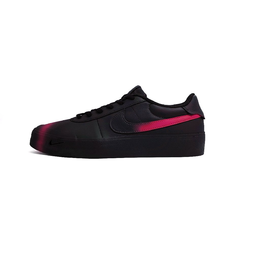 Nike Court Shot Abrasion Resistant Low Top Skateboard Shoes Unisex Black Red