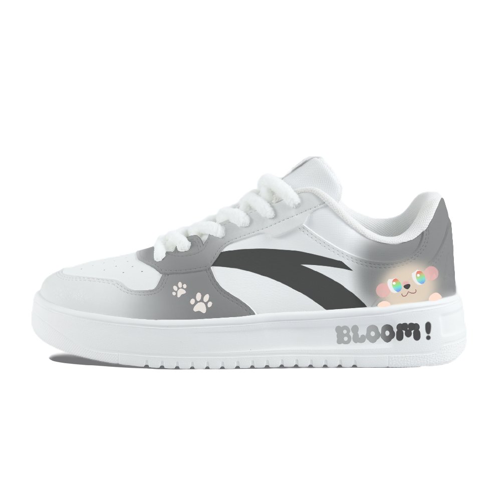 Anta Relaxed Slip Resistant, Abrasion Resistant, Breathable Low Top Skateboard Shoes Unisex White Gray