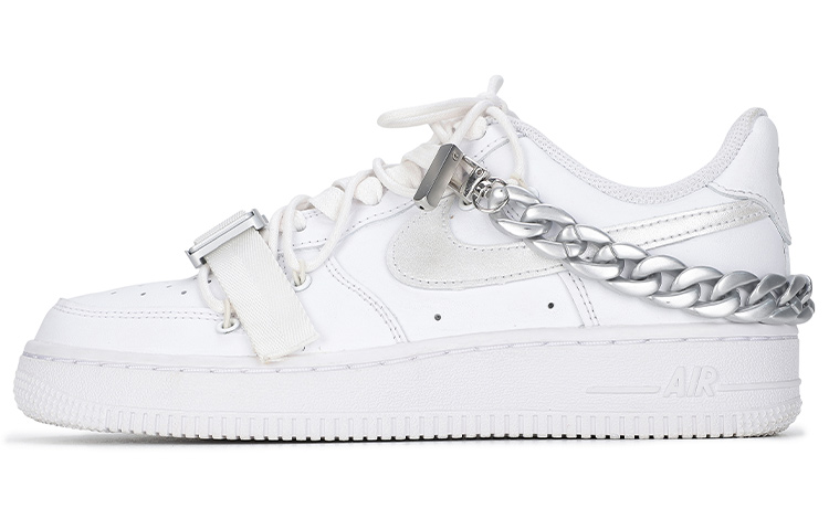 Nike Air Force 1 07 Air Force 1 Coverage Warm Low-Top Skateboard Shoes Men's White Silver