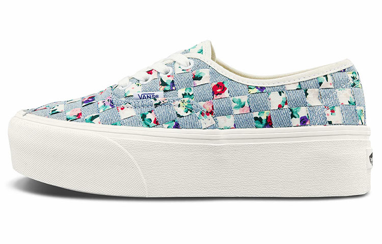 Vans Woven Authentic Stackform Light Blue Floral Multi Women's