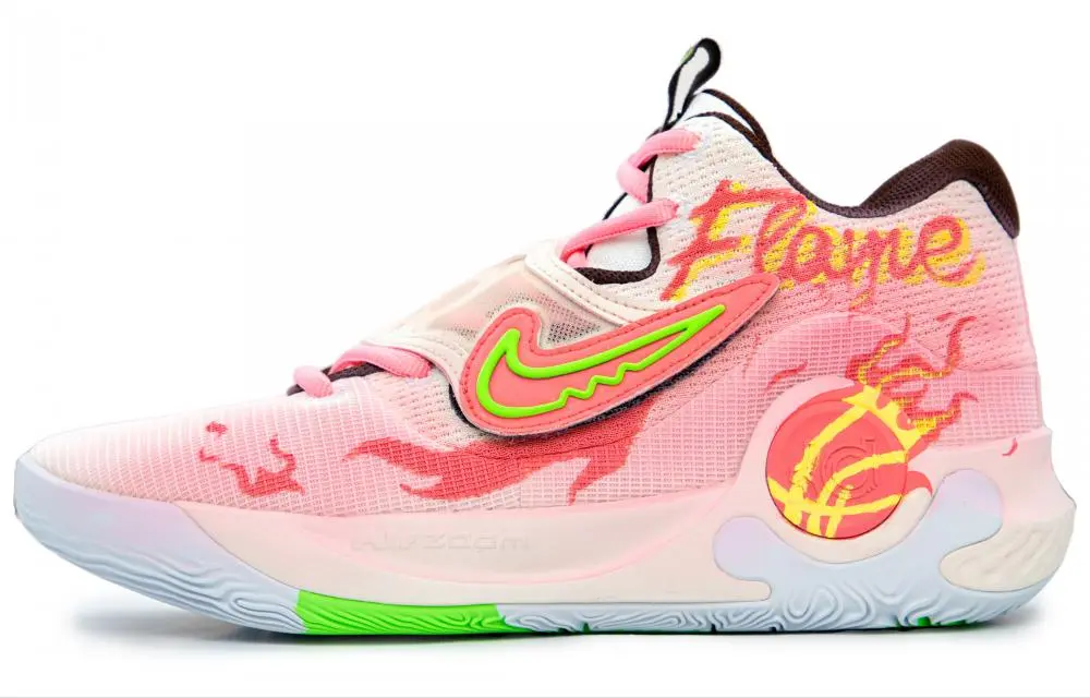 Nike KD Trey 5 X Cushioning Anti-Slip And Wear-Resistant Mid-Top Basketball Shoes Men's White Pink