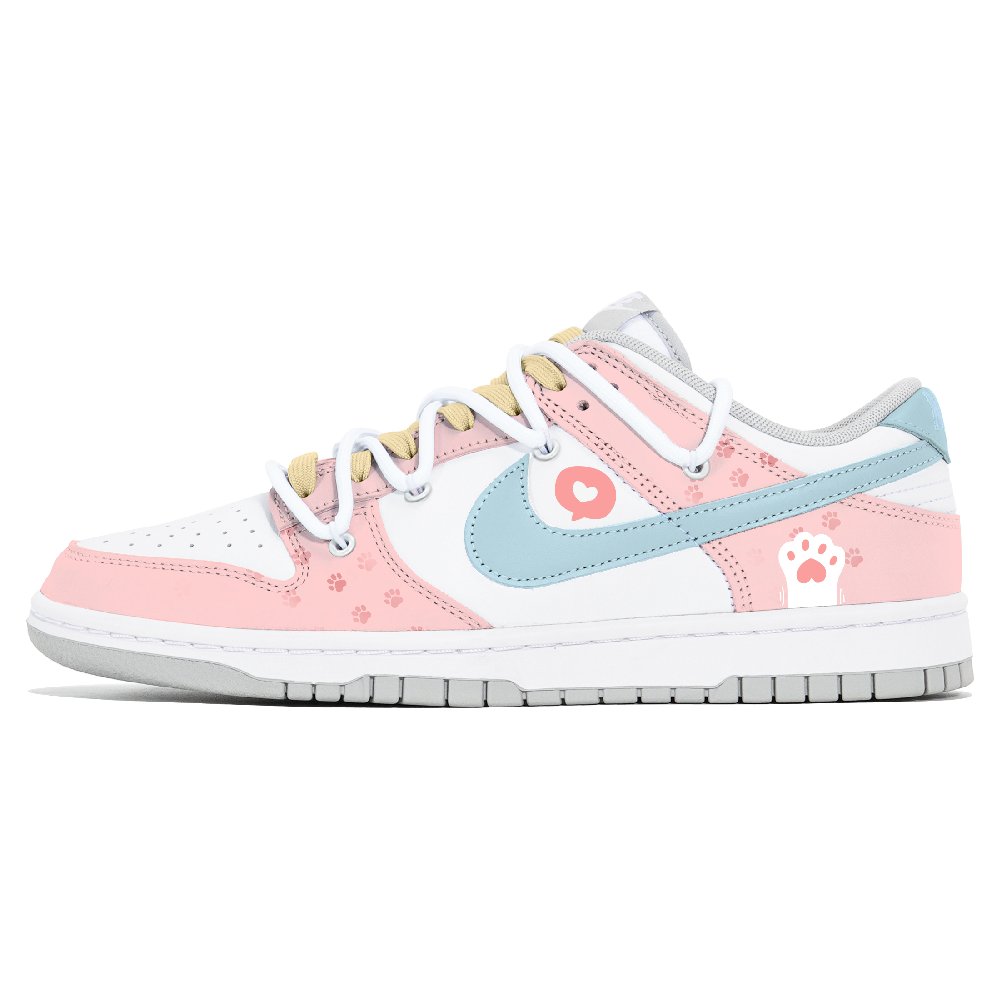 Nike Dunk Joy Lemon Slip-Resistant Low-Top Skateboard Shoes Women's White Pink