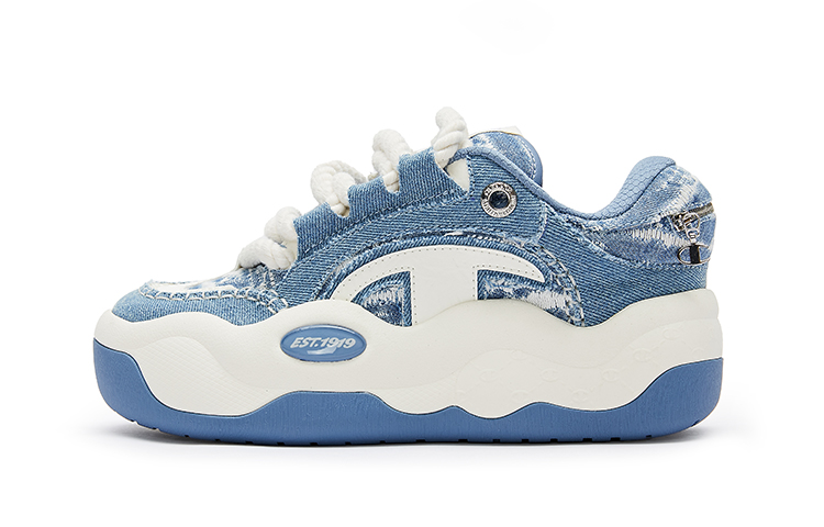 Champion CloudNine V1 Cloud Cotton Shoes Slip Resistant Abrasion Resistant Low top Skateboard Shoes Women's Blue