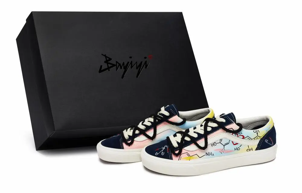 Vans Style 36 Dopamine Bond Skateboard Shoes Unisex White Blue Pink Yellow