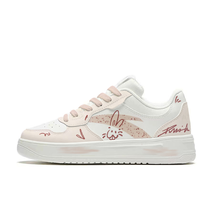Anta Anti Slip Wear Resistant Low Top Skateboard Shoes Unisex Brown Pink
