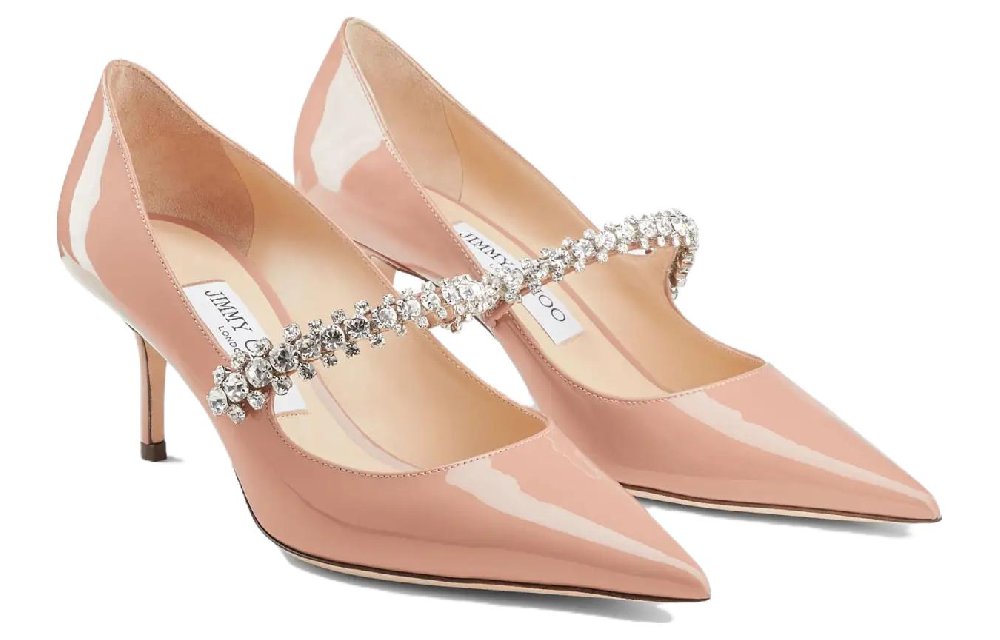 Jimmy Choo Bing Slim Heel High Heels 6.5cm Women's Ballet Pink