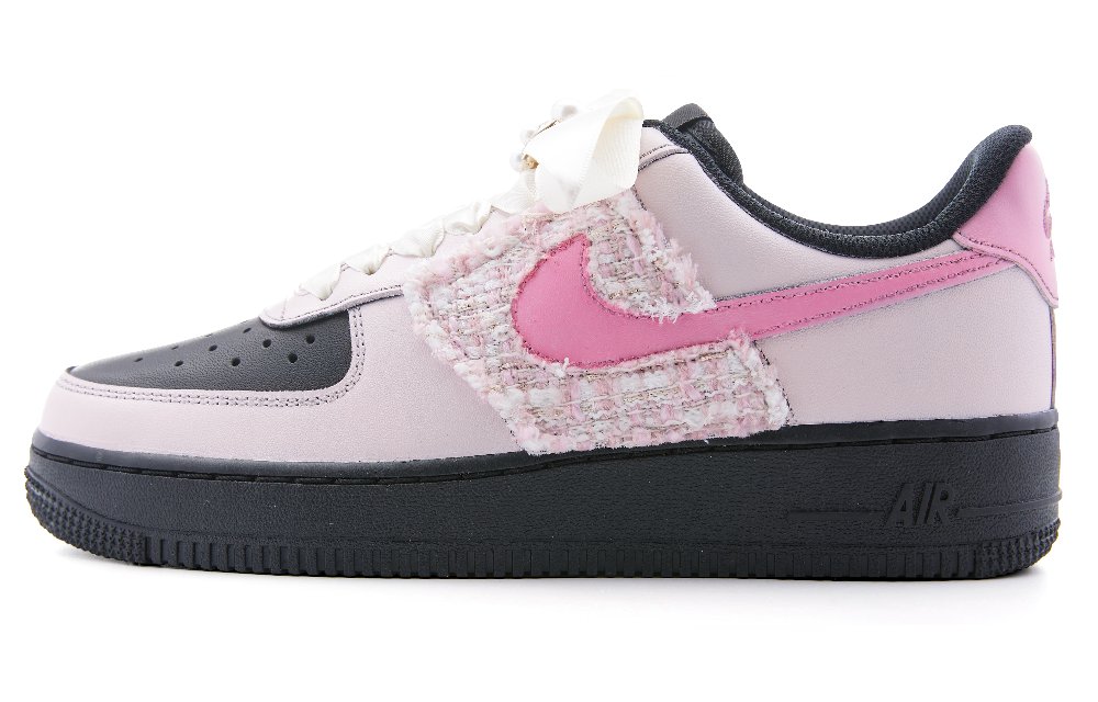 Nike Air Force 1 Anti Slip Wear Resistant Low Top Skateboard Shoes Women's Black Pink