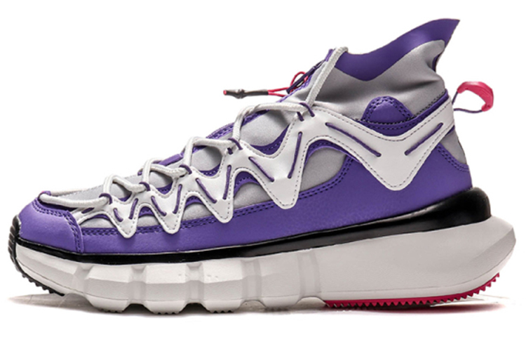 LiNing Essence 2.3 Anti-Slip Wear-Resistant High-Top Vintage Basketball Shoes Women's Purple