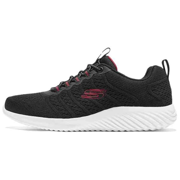 Skechers SPORT MENS Low Top Running Shoes Men's Black Red