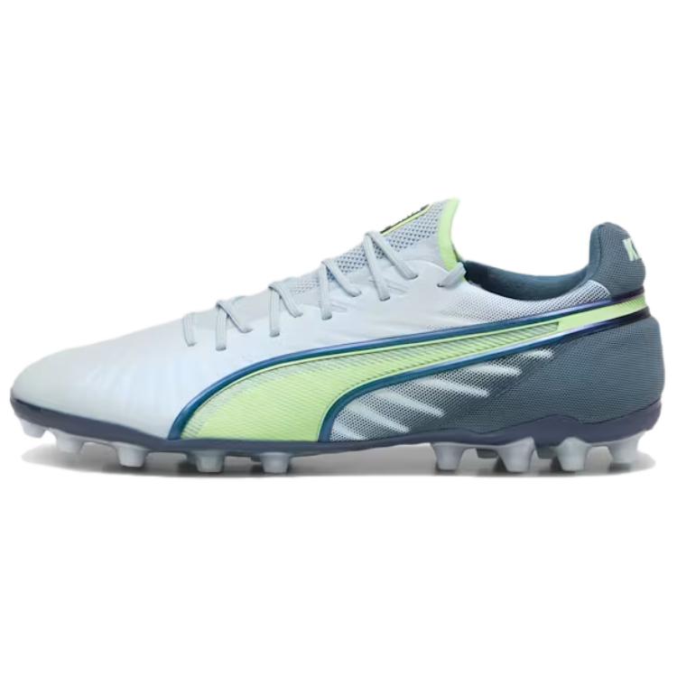 PUMA King Ultimate Anti-Slip Wear-Resistant Soccer Shoes Men's White Gray