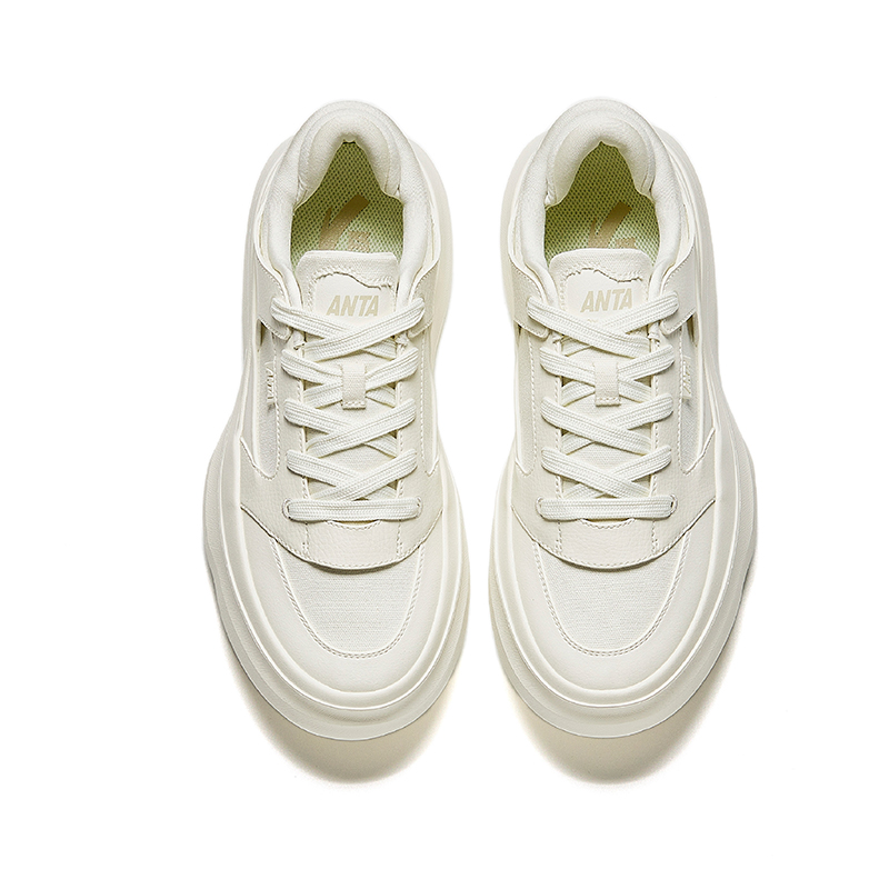 Anta Cookie Shoes Height Increasing Lightweight Low top Skateboard Shoes Men's Ivory White купить в интернет-магазине Yoocart с быстрой доставкой по России.