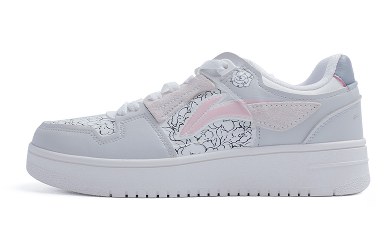 LiNing Tianji Low Top Skateboard Shoes Women's Gray White