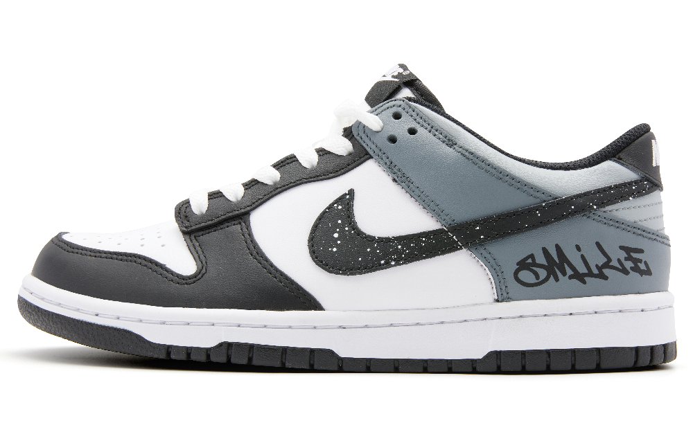 Nike Dunk Low Anti-Slip Wear-Resistant Low-Top Skateboard Shoes GS Black Blue