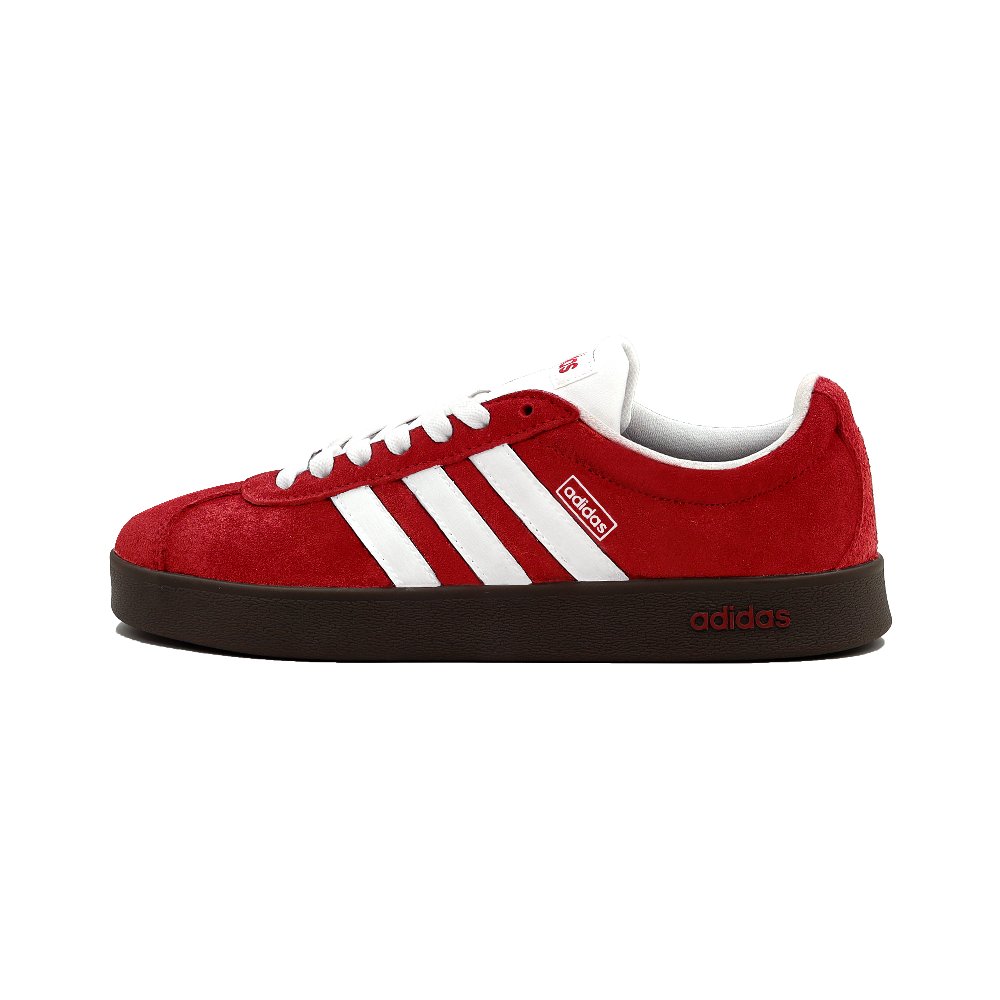 Adidas VL COURT 2.0 Burnt Summer Thermal Cushioning Low Top Skateboard Shoes Unisex Dark Red