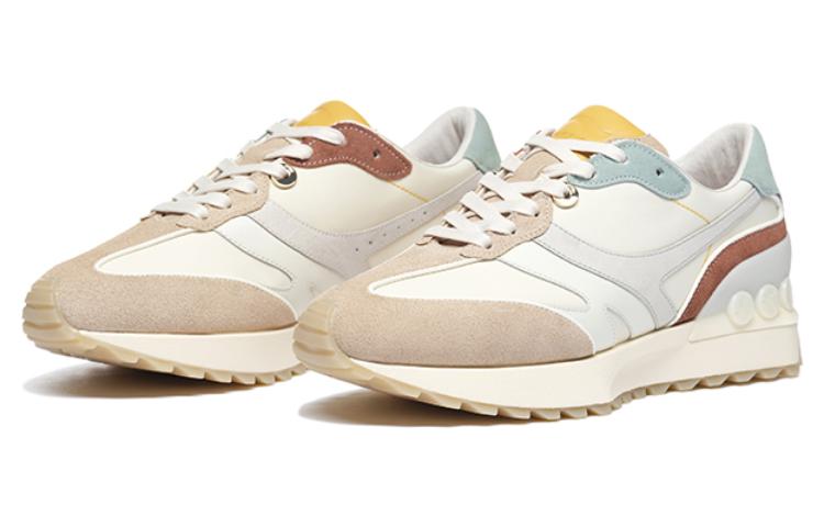 LI NING 1990 Zhengrong Casual Shoes Women's Low Top Ecru/Cream Brown/Redwood Brown/Blue