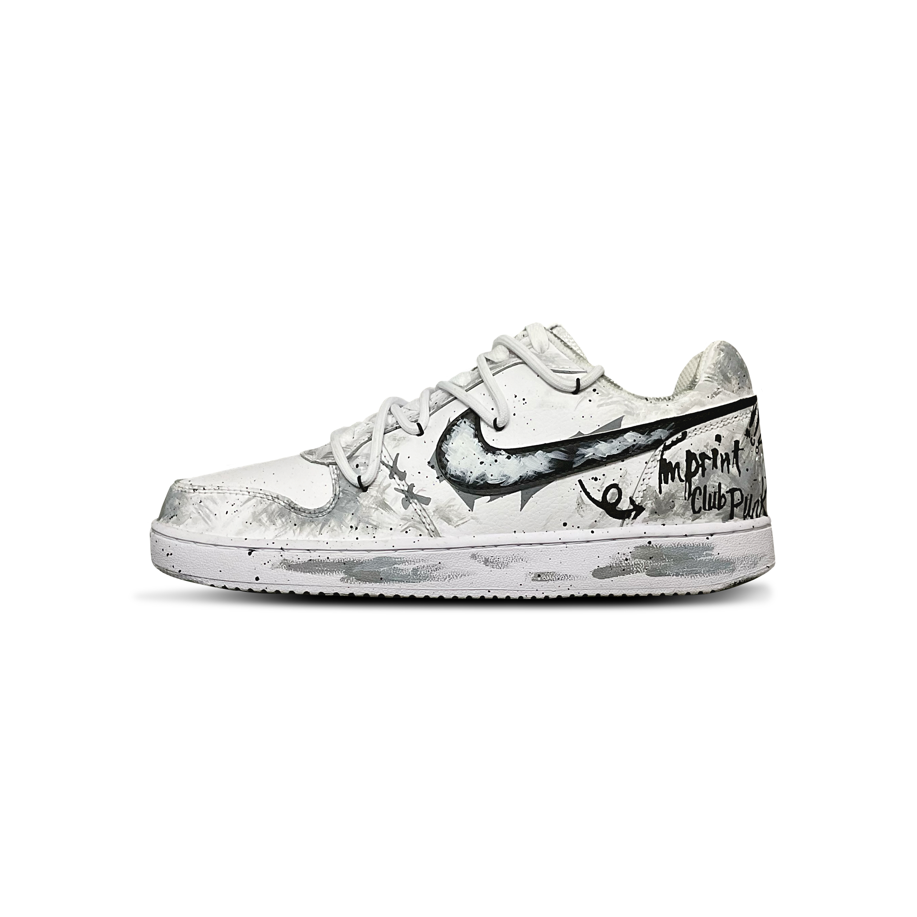 Nike EBERNON Cushioning, Wear Resistant Low top Skateboard Shoes Men's Black Gray