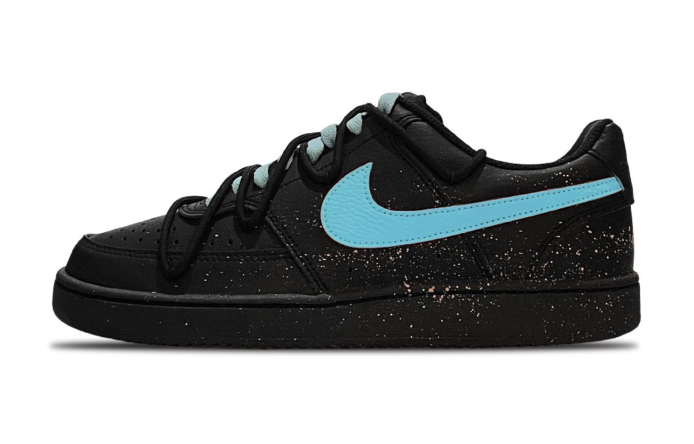 Nike Court Vision Low Wear-Resistant Quick Dry Low-Top Skateboard Shoes Unisex Black Blue