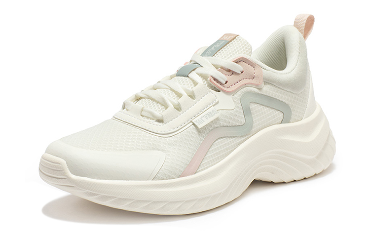 361° NFO Cushioning Breathable Low-Top Running Shoes Women's White Green