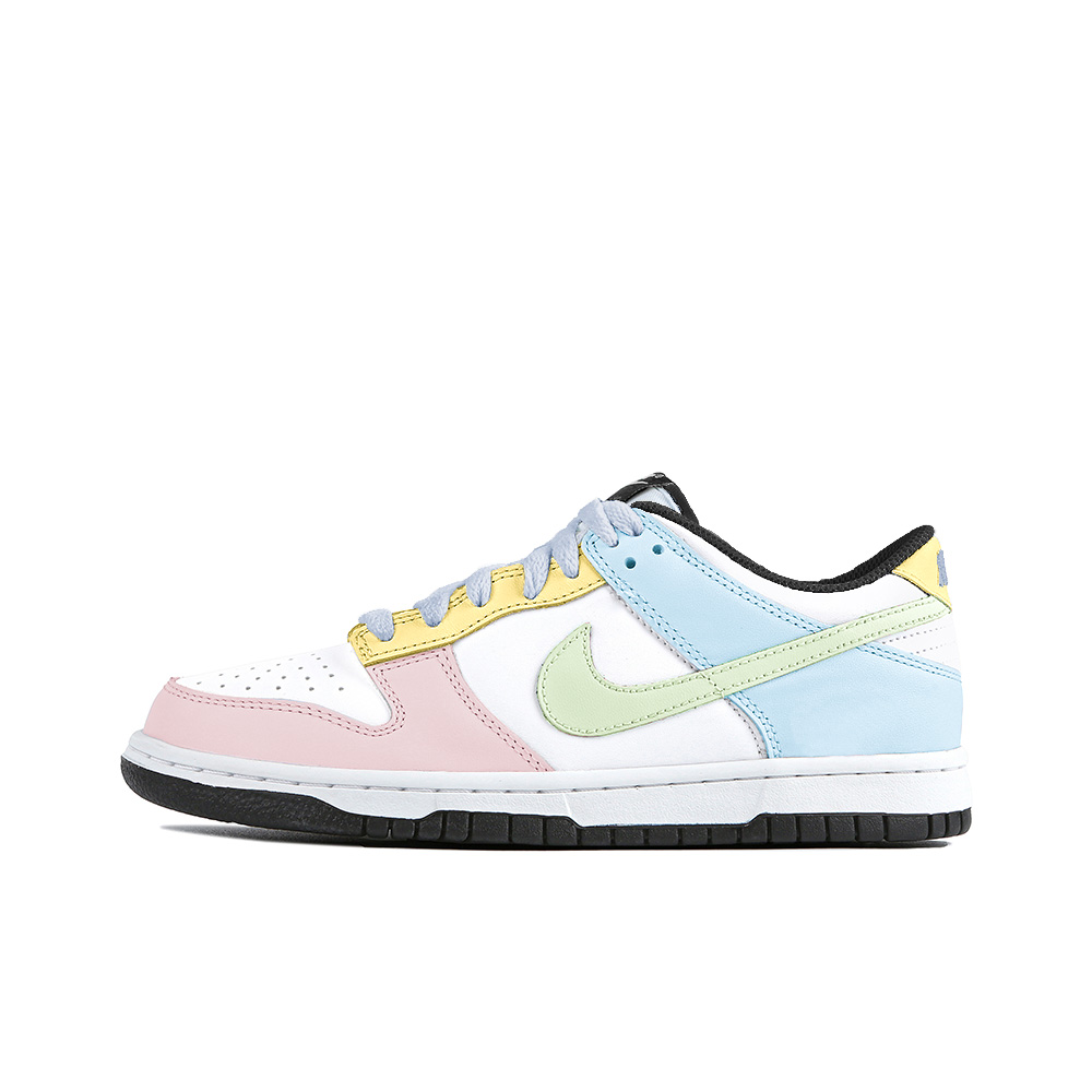 Nike Dunk Dopamine Dressing Girl, Amber Anti Slip Wear Resistant Low Top Skateboard Shoes GS Pink Blue