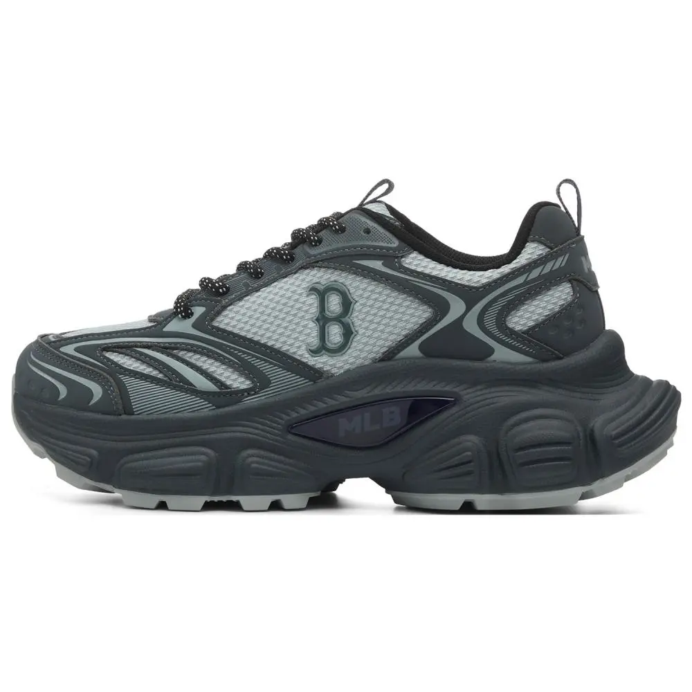 MLB Basic Boston Red Sox Cushioning Height Increasing Lightweight Breathable Low top Casual Shoes Unisex Light Gray