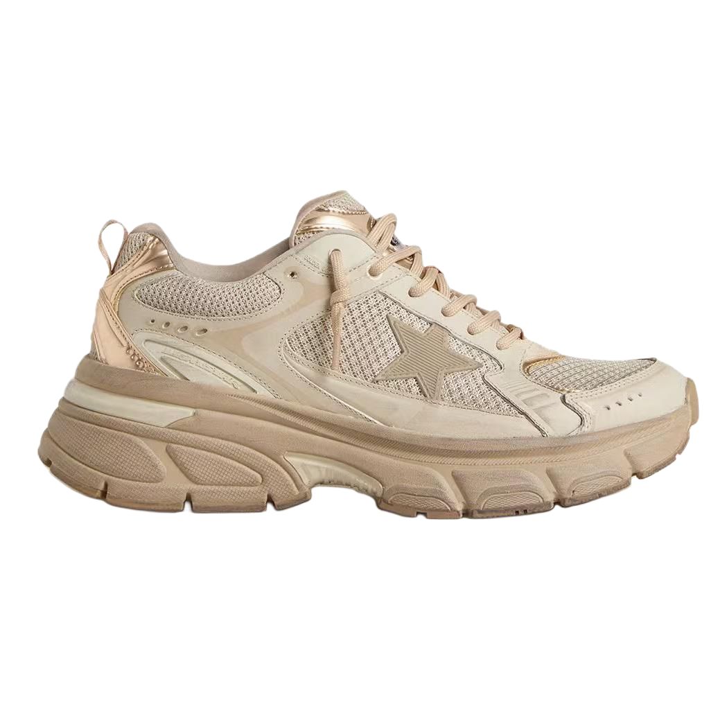 Golden Goose Lightstar Low top Casual Shoes Women's Beige