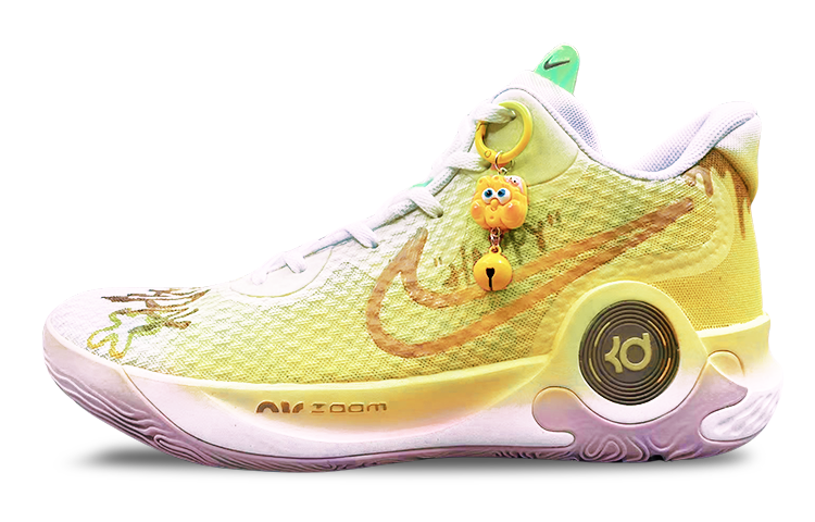 Nike KD Trey 5 IX EP Ocean Collection Anti-Slip Wear-Resistant Mid-Top Basketball Shoes Unisex Yellow