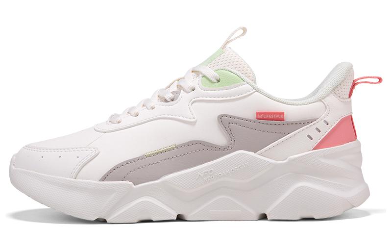 361° Anti-Slip And Wear-Resistant Breathable Low-Top Sports Casual Shoes Women's White Pink