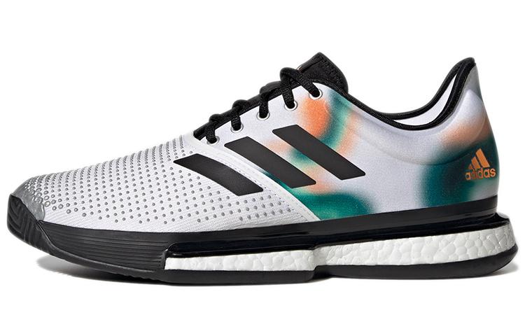 Adidas SoleCourt 'White Black Silver Metallic'
