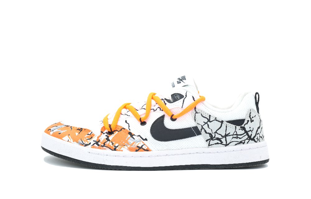 Nike SB Alleyoop Orange Gray Anti-Slip And Wear-Resistant Lightweight Low-Top Skateboard Shoes Men's Black Orange
