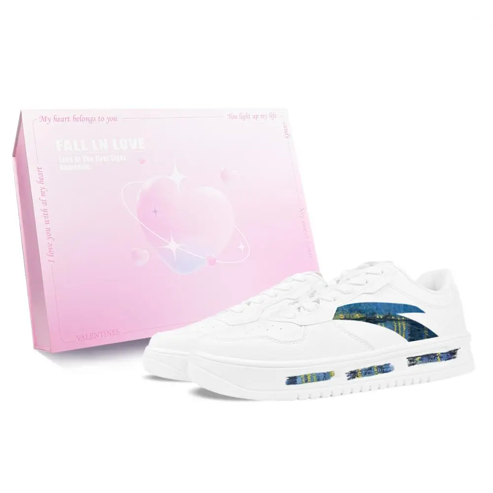 Anta Relaxed Cushioning, Wear Resistant Low top Skateboard Shoes Men's White