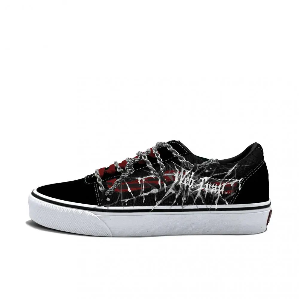 Vans Ward Abrasion Resistant Low top Skateboard Shoes Women's Black White