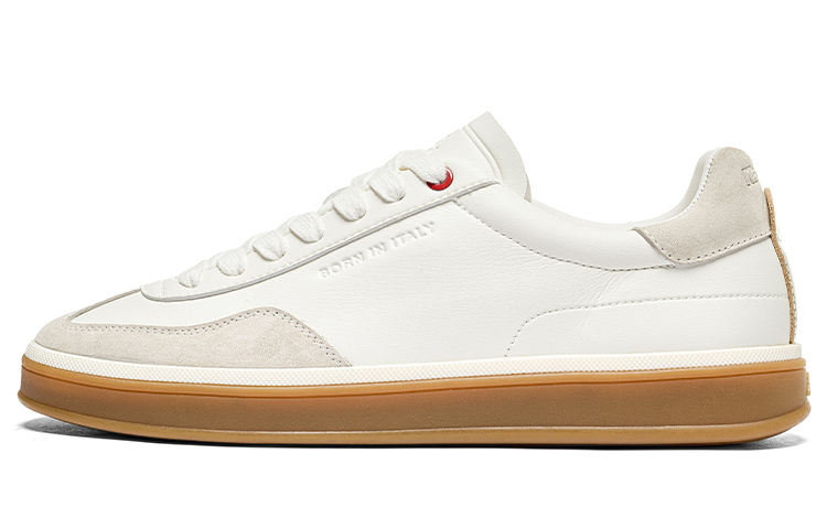Kappa Low-Top Skateboard Shoes Men's White Brown