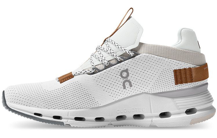 On Running Cloudnova White Pearl Brown Women's