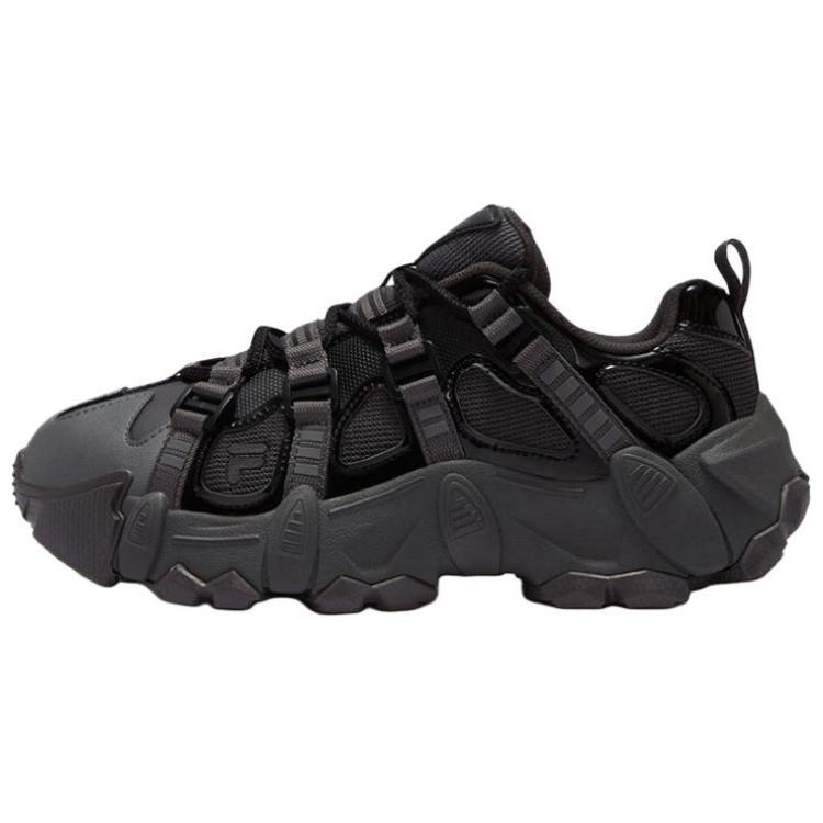FILA FUSION EXOCET Mountains Shoes Anti-Slip Wear-Resistant Low-Top Chunky Sneakers Women's Black