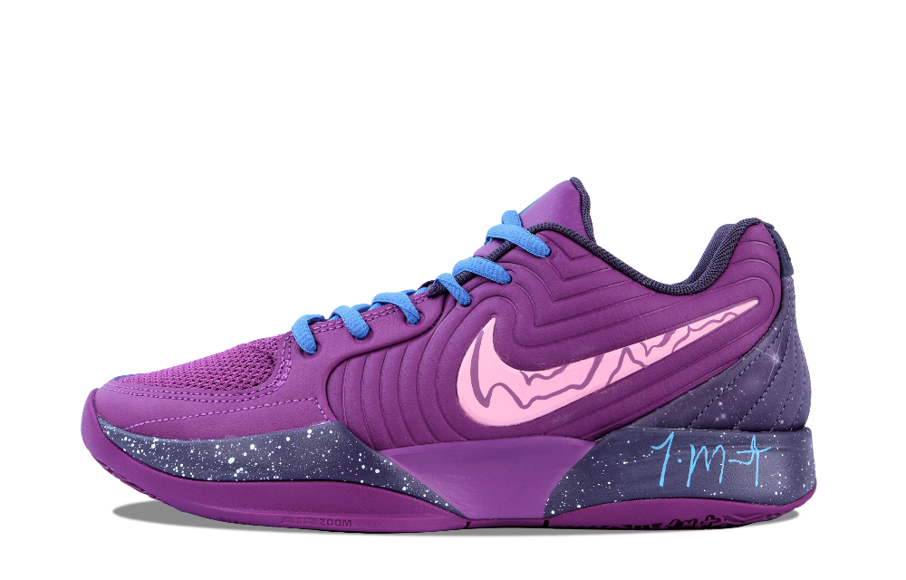 Nike Ja 2 Shock Absorbers Abrasion Resistant Slip Resistant Low Top Basketball Shoes Men's Pink Blue Purple