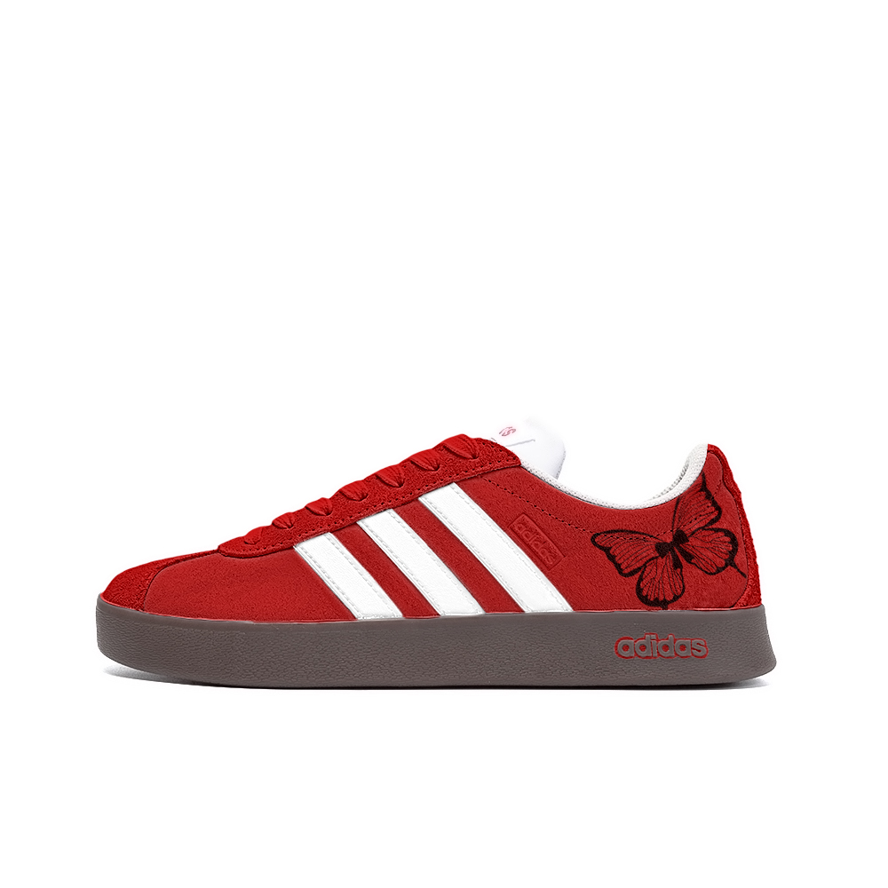 Adidas Neo Vl Court Bloody Mary, Amber Slip Resistant Low Top Skateboard Shoes Unisex Red