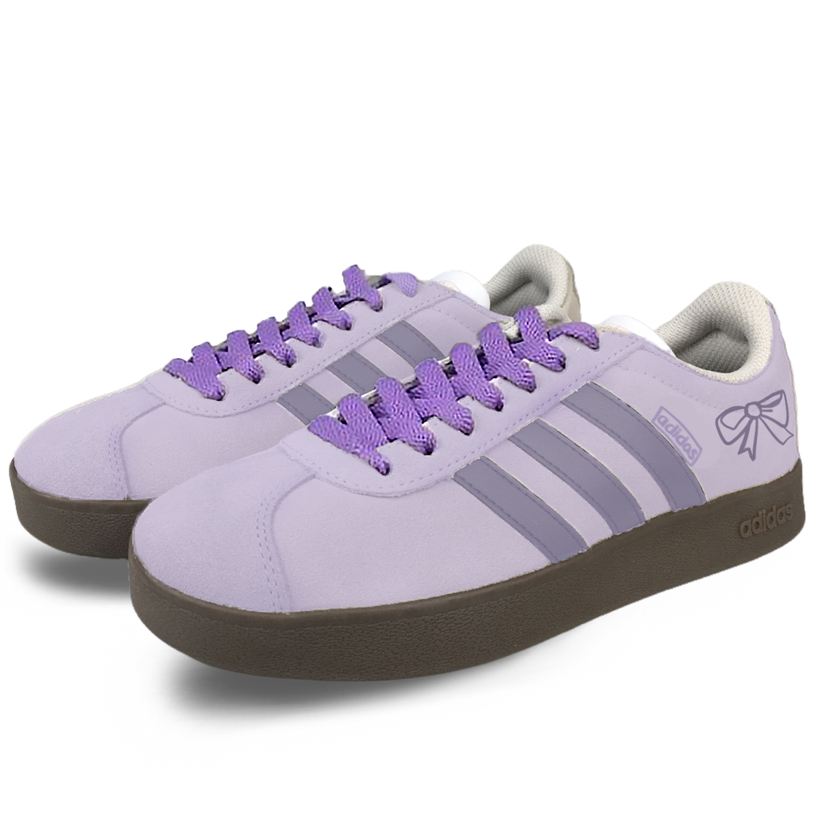 Adidas Neo VL Court 2.0 Anti-Slip Wear-Resistant Low-Top Skateboard Shoes Unisex Purple купить в интернет-магазине Yoocart с быстрой доставкой по России.