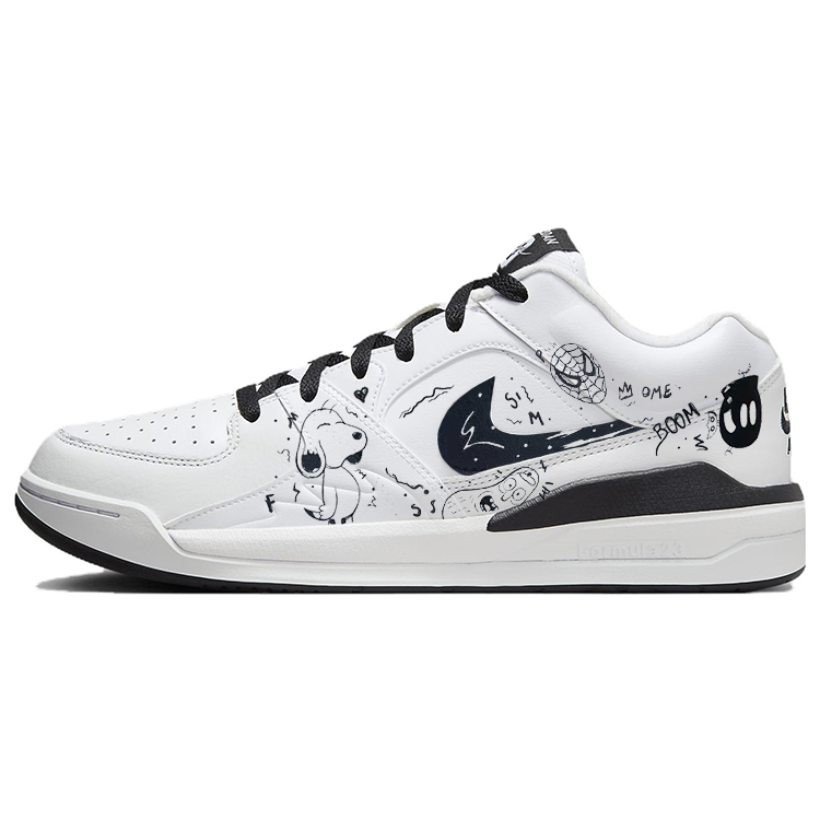 Jordan Stadium 90 Cushioned Slip-Resistant Low-Top Casual Shoes Men's White Black