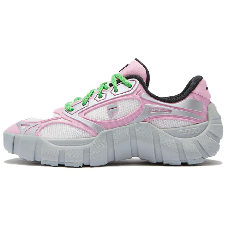 FILA FUSION BONE DX Spine Shoes Low Top Chunky Sneakers Women's Pink Gray