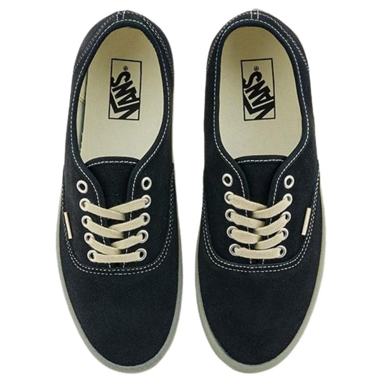 Vans Authentic Anti Slip Wear Resistant Low Top Skateboard Shoes Unisex Gray Black