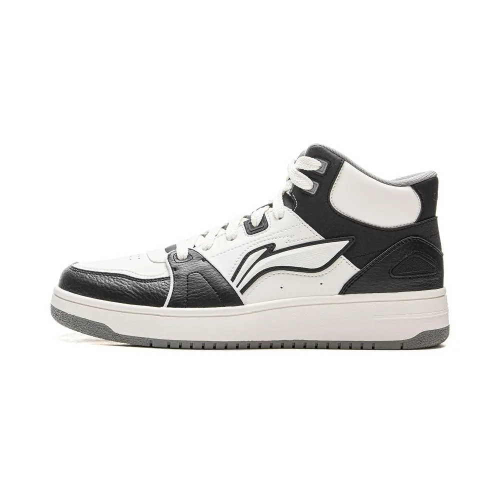LiNing Tianji HI Slip Resistant Abrasion Resistant Mid top Skateboard Shoes Men's Black