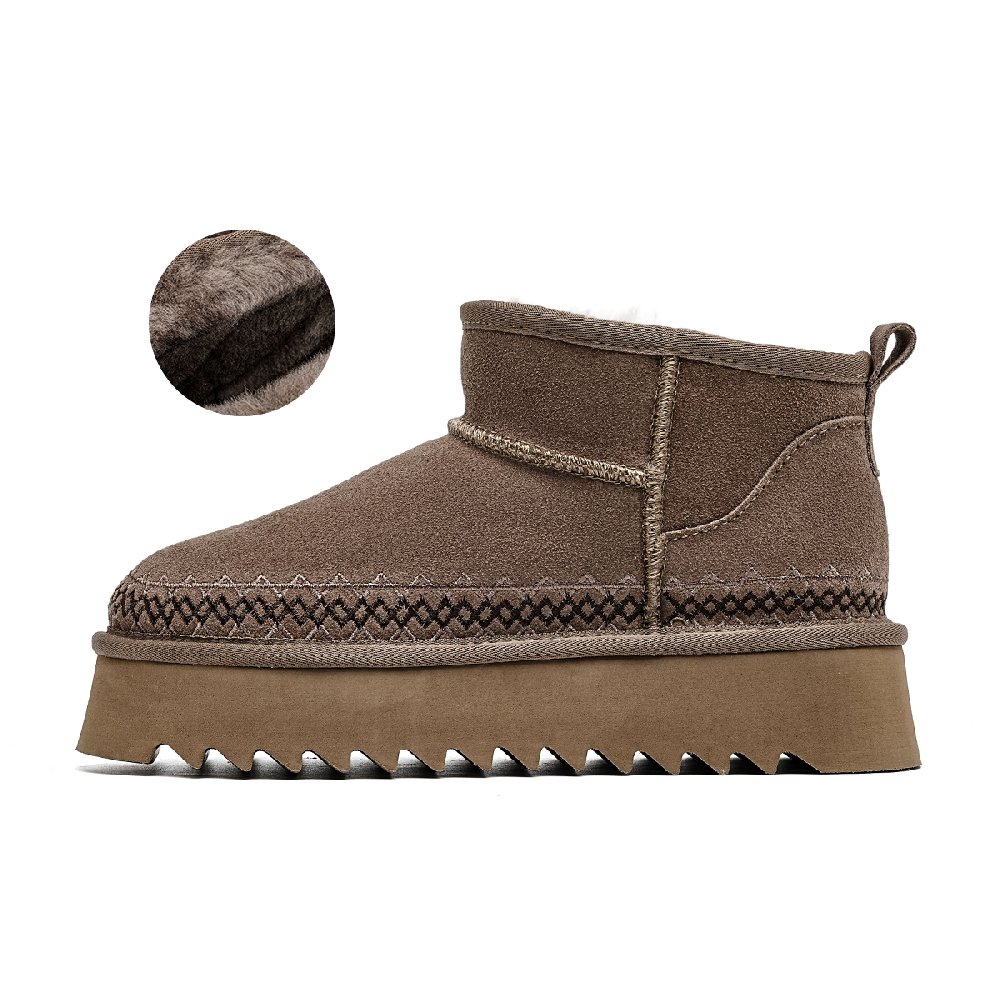 EBLAN Short Snow Boots Women's Olive