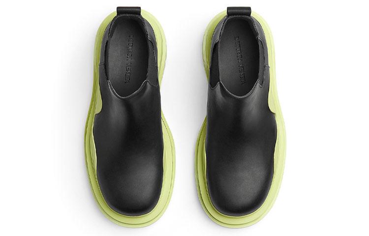 Bottega Veneta BV Tir Ankle-Length Chelsea Boots 5.5cm Men's Black Green Avocado Green
