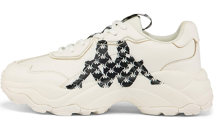 Kappa Anti-Slip Wear-Resistant Low-Top Chunky Sneakers Unisex Korean White