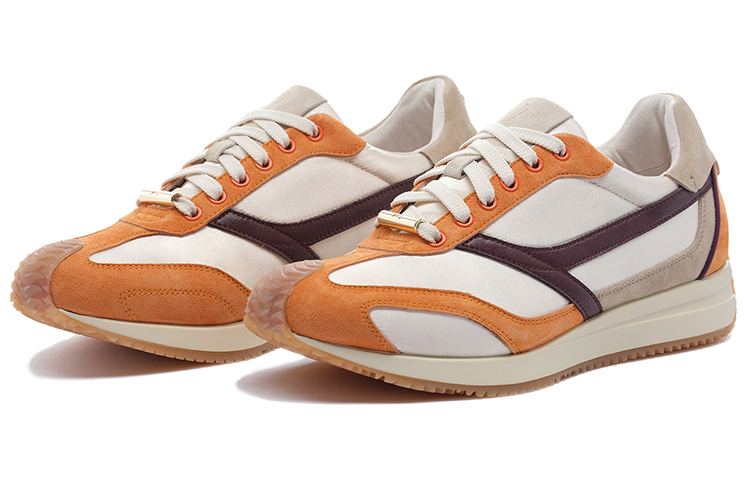 LI NING 1990 Zhengrong Casual Shoes Women's Low Top Light Antique Yellow/Tropical Orange/Incense Apricot