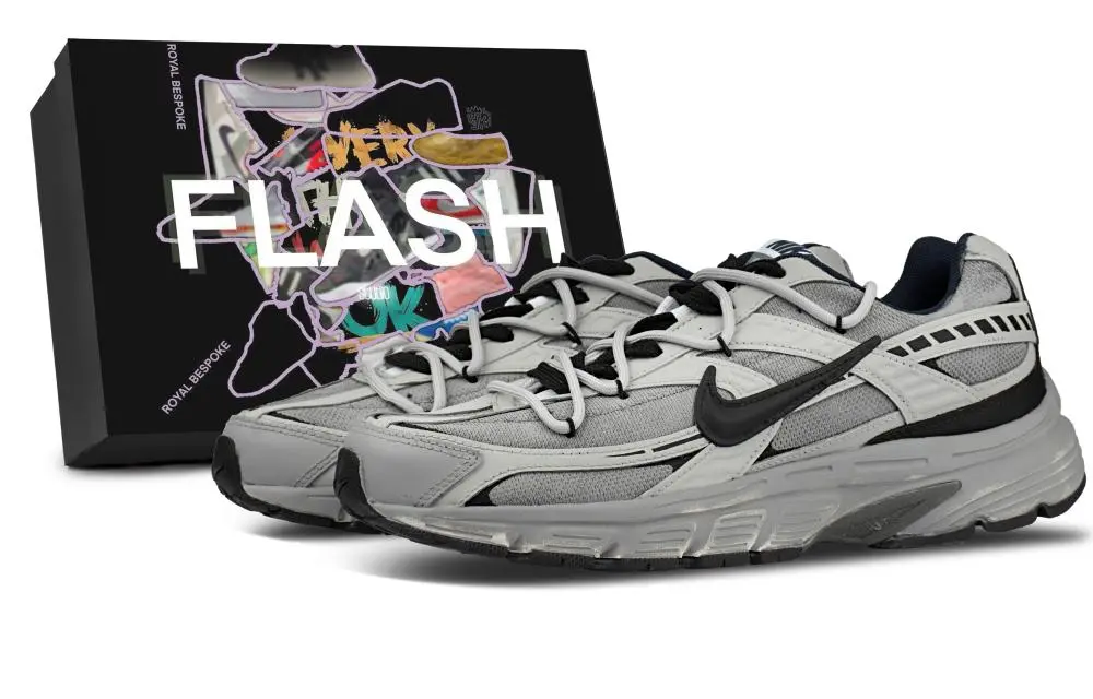 Nike Initiator Abrasion Resistant Low top Running Shoes Men's Black Gray