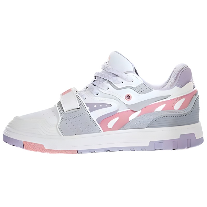 Kappa Slip Resistant, Abrasion Resistant, Lightweight Low Top Skateboard Shoes Women's White Pink