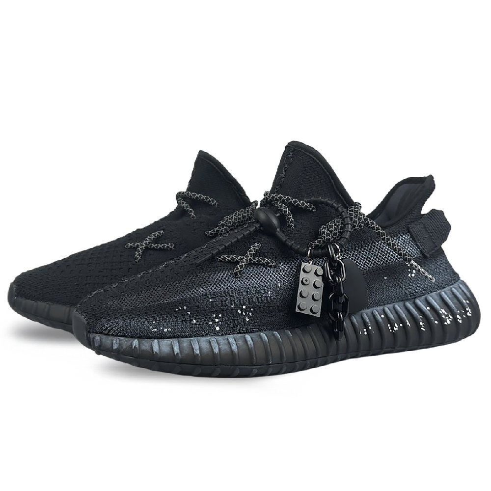 Adidas Originals Yeezy Boost 350 V2 Cushioned Slip-Resistant Abrasion-Resistant Low-Top Casual Shoes Unisex Black Blue