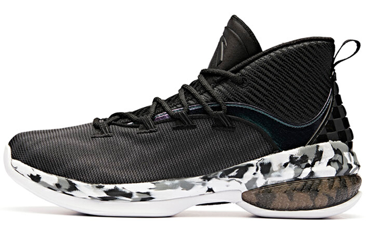Anta UFO2.0 Mid-Top Basketball Shoes Men's Black White