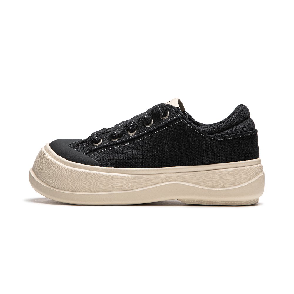LiNing Honey Platform Anti-Slip Wear-Resistant Low-Top Casual Shoes Women's Black